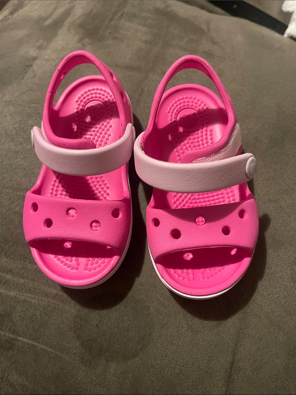Crocs Kids' Pink Adjustable Strap Sandals Size C 6